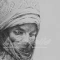 Tuareg -30x20 cm. - puntillisme, rotring