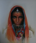 Dona de la india -10F 55x46 cm.