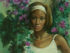 Entre flors -10F 46x55 cm.